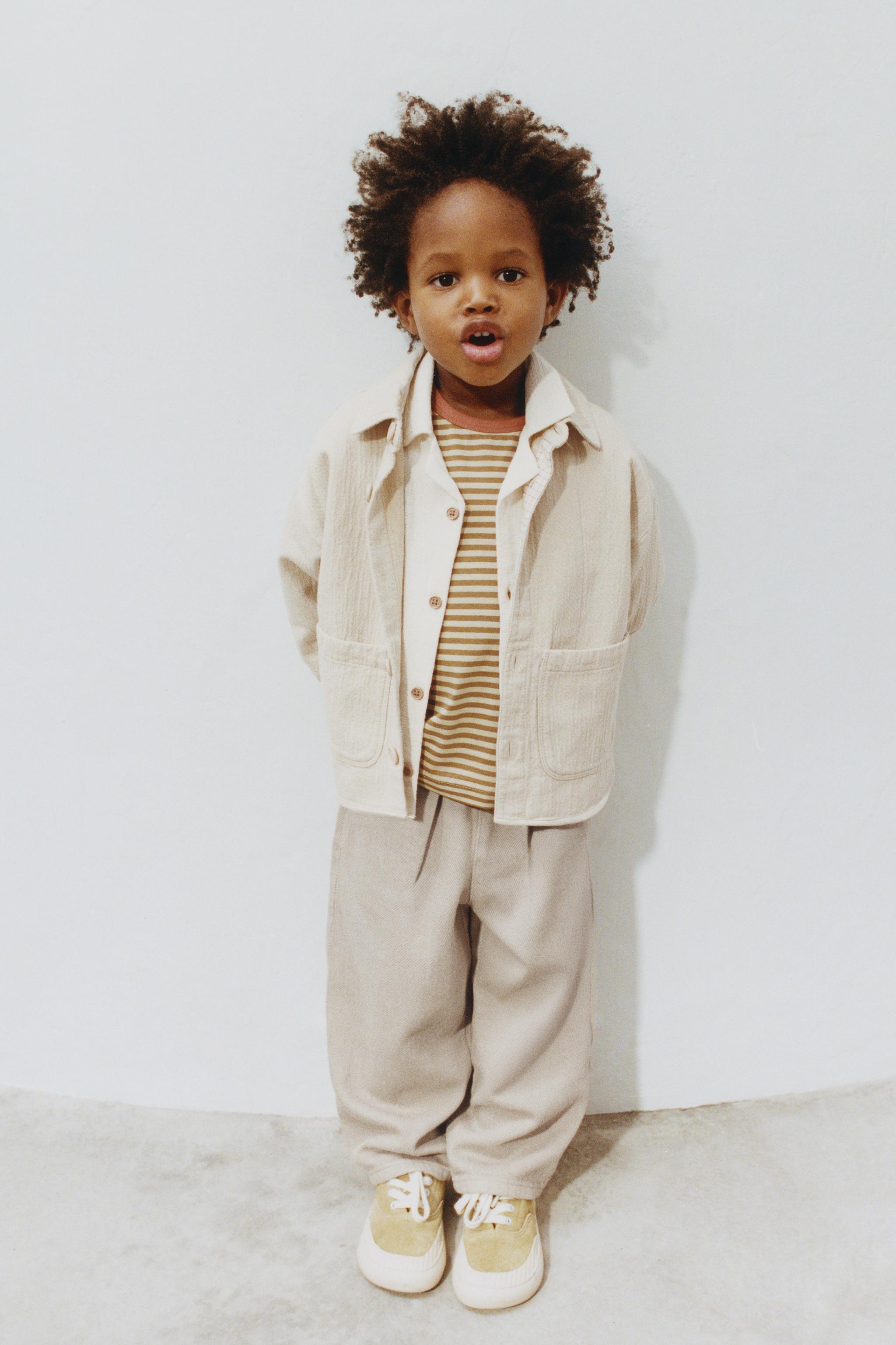 TEXTURED COTTON LINEN OVERSHIRT